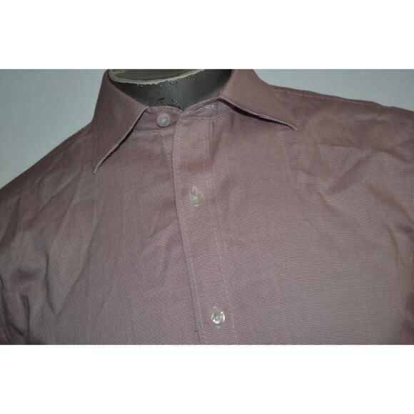 38302 Bonobos Dress Shirt Non-Iron Standard Fit Pink Plaid Mens Size Large - Picture 4 of 7